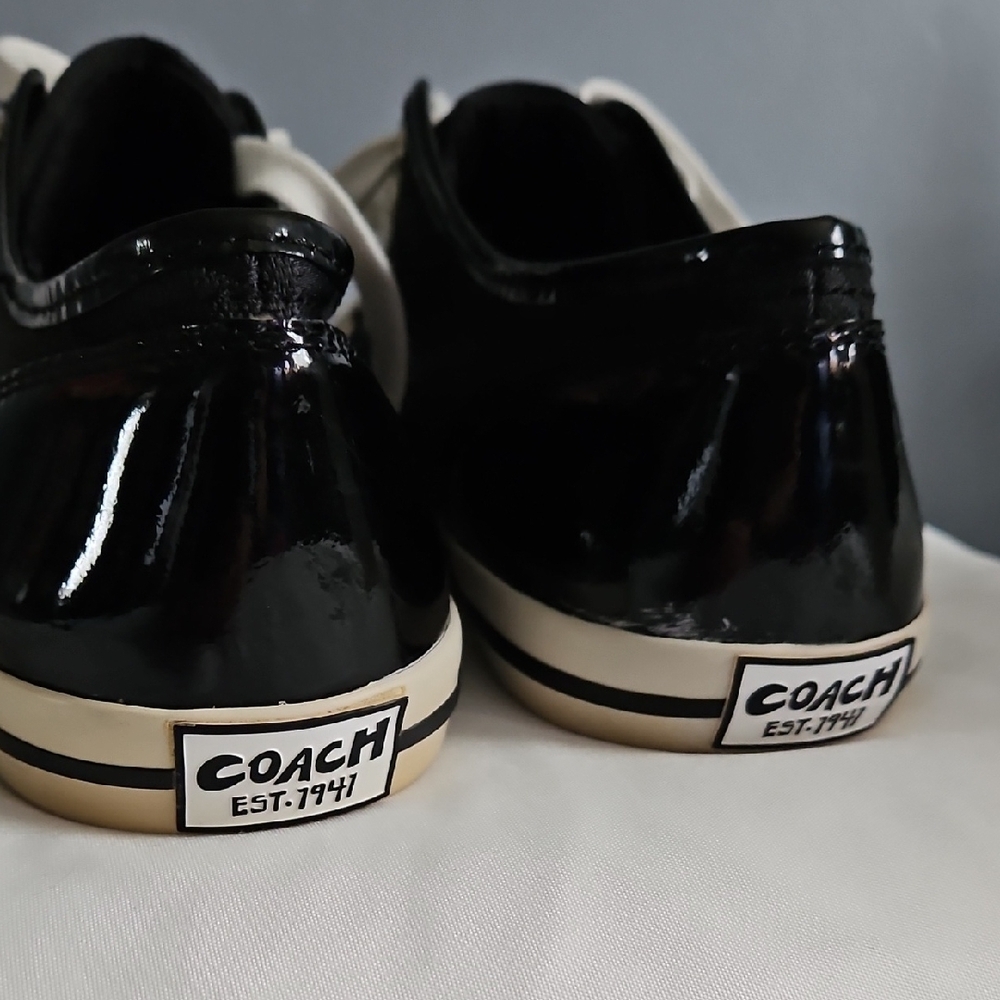 Coach Women's Black and Tan Sneakers - Picture 6 of 16